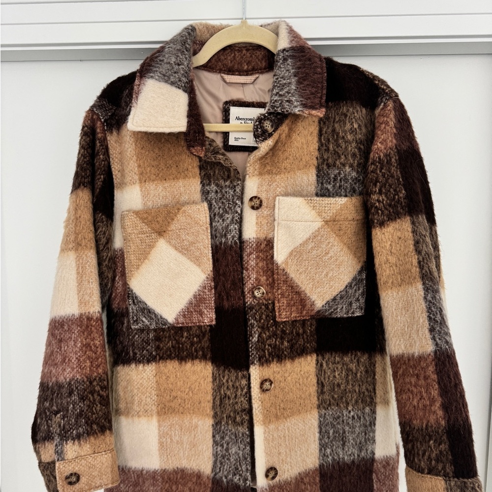 Abercrombie & Fitch Brown Wool Blend Jacket